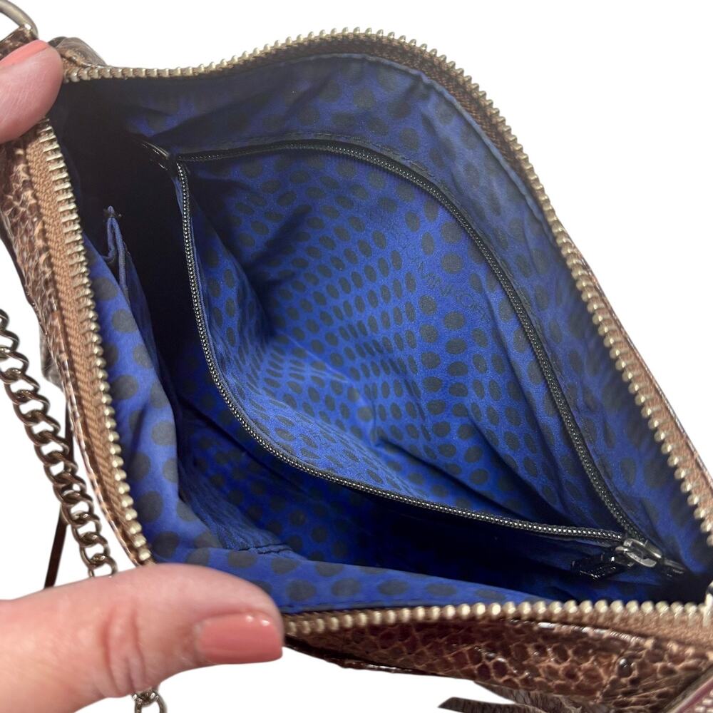 Rebecca Minkoff Mac Leather Python Snakeskin Brow… - image 8